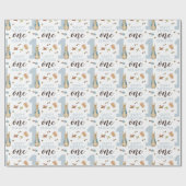 Peter Rabbit | Eerste verjaardag van Baby Boy Cadeaupapier (Vlak)