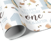 Peter Rabbit | Eerste verjaardag van Baby Boy Cadeaupapier (Rol Hoek)