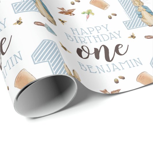 Peter Rabbit | Eerste verjaardag van Baby Boy Cadeaupapier (Rol Hoek)