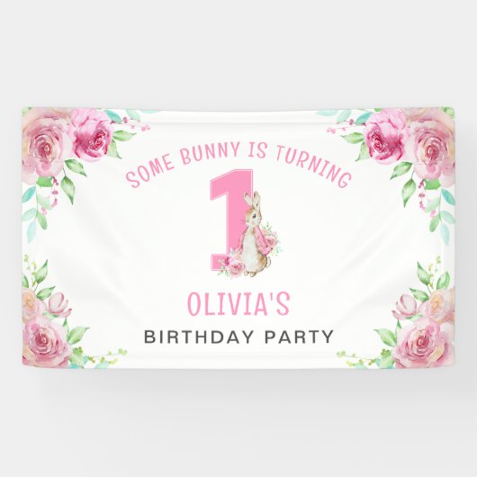 Peter Rabbit | Eerste verjaardagsfeest Spandoek (Horizontaal)