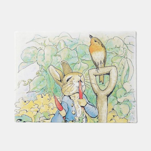 “Peter Rabbit Eet een Wortel” door Beatrix Potter Deurmat (Voorkant)