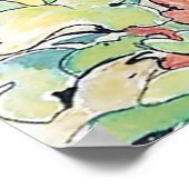 “Peter Rabbit eet een wortel” van Beatrix Potter Poster (Hoek)