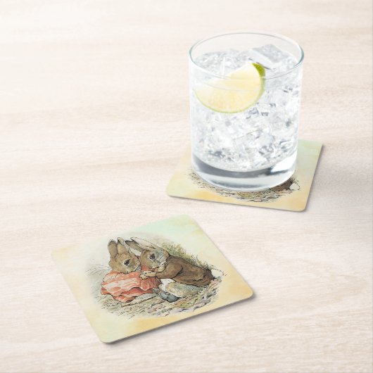 Peter Rabbit en Beniamin Bunny Kartonnen Onderzetters (Insitu)