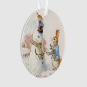 Peter Rabbit en de Sneeuwman door Beatrix Potter Ornament (voorkant)
