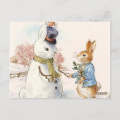 Peter Rabbit en de Sneeuwman van Beatrix Potter Briefkaart (Achterkant)