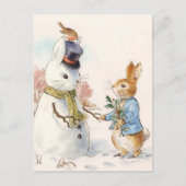 Peter Rabbit en de Sneeuwman van Beatrix Potter Briefkaart (Voorkant)