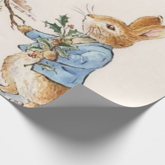 Peter Rabbit en de Sneeuwman van Beatrix Potter Cadeaupapier (Hoek)