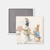 Peter Rabbit en de Sneeuwman van Beatrix Potter Magneet (Voorkant / Achterkant)