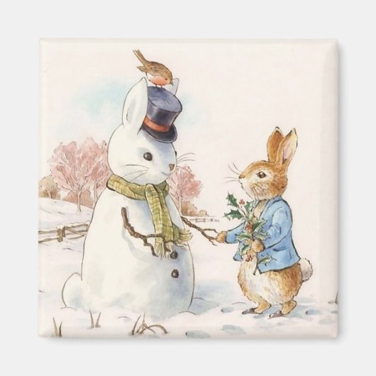Peter Rabbit en de Sneeuwman van Beatrix Potter Magneet (Voorkant)