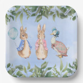 Peter Rabbit en Friends Baby shower Papieren Bordje (Voorkant)