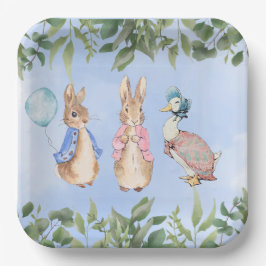 Peter Rabbit en Friends Baby shower Papieren Bordje