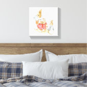 Peter Rabbit en zijn zusters (door Beatrix Potter) Canvas Afdruk (Insitu (Slaapkamer))