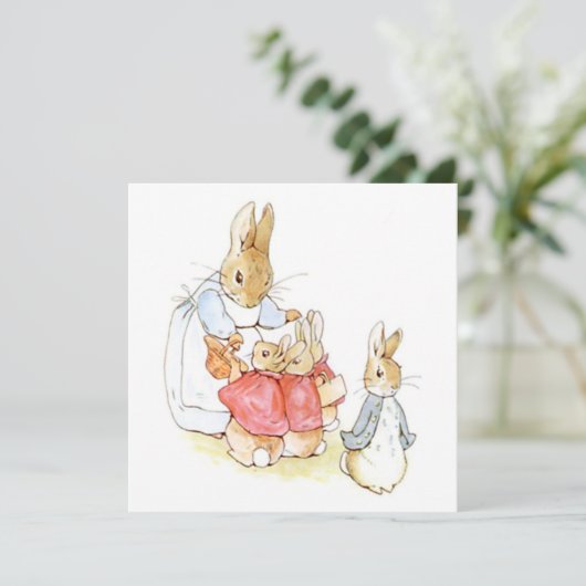 Peter Rabbit en zijn zusters (door Beatrix Potter) Kaart (Staand voorkant)