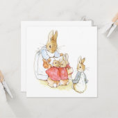 Peter Rabbit en zijn zusters (door Beatrix Potter) Kaart (Voorkant / Achterkant in situ)