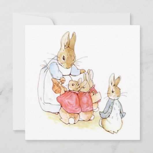 Peter Rabbit en zijn zusters (door Beatrix Potter) Kaart (Voorkant)