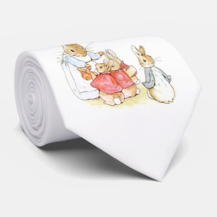 Peter Rabbit en zijn zusters (door Beatrix Potter) Stropdas