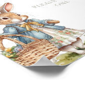 Peter Rabbit Evergreen Girl Baby shower Favors Poster (Hoek)