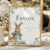 Peter Rabbit Evergreen Girl Baby shower Favors Poster