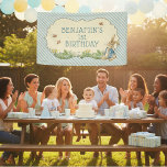 Peter Rabbit | First Birthday Banner van Baby Boy<br><div class="desc">Viel Peter Rabbit van je kind op de eerste verjaardag met deze verjaardagsbanner. Personaliseer u door de naam en leeftijd van uw kind toe te voegen!</div>