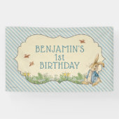 Peter Rabbit | First Birthday Banner van Baby Boy (Horizontaal)