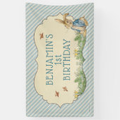Peter Rabbit | First Birthday Banner van Baby Boy (Verticaal)