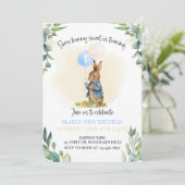 Peter Rabbit First Birthday, Bunny, 1ste verjaarda Kaart (Staand voorkant)