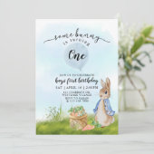 Peter Rabbit First Birthday, Bunny, 1ste verjaarda Kaart (Staand voorkant)