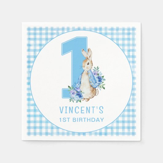 Peter Rabbit First Birthday Servet (Voorkant)