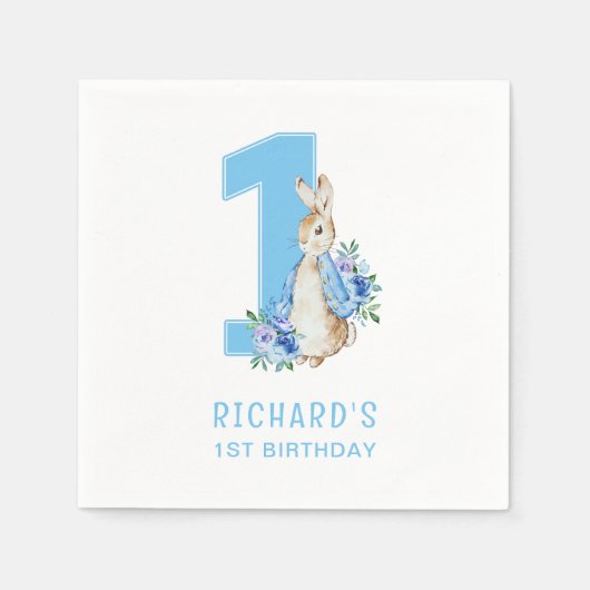 Peter Rabbit First Birthday Servet (Voorkant)