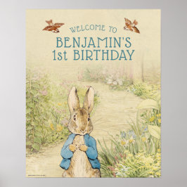 Peter Rabbit - First Birthday Welcome Poster