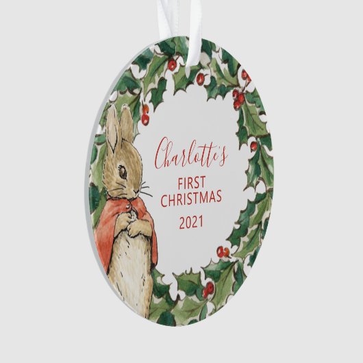 Peter Rabbit - Flopsy | Eerste Kerstdag Ornament (voorkant)
