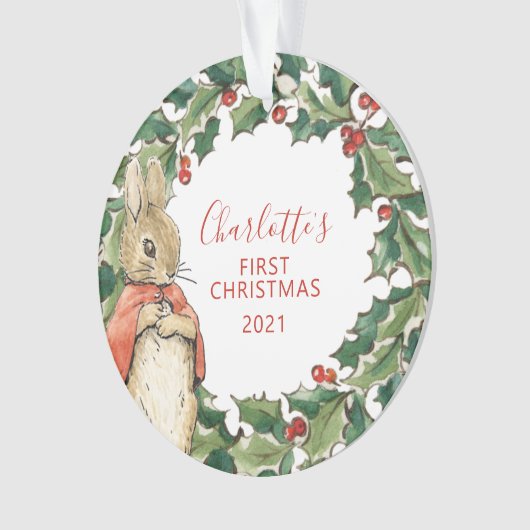 Peter Rabbit - Flopsy | Eerste Kerstdag Ornament (voorkant)