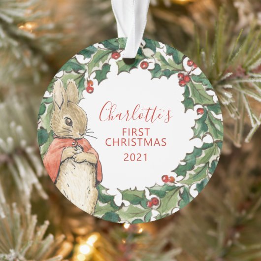 Peter Rabbit - Flopsy | Eerste kerstfoto Ornament (Boom)