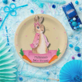 Peter Rabbit Flopsy Roze Meisje Baby shower Papieren Bordje (Feest)