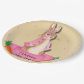 Peter Rabbit Flopsy Roze Meisje Baby shower Papieren Bordje (Gekanteld)