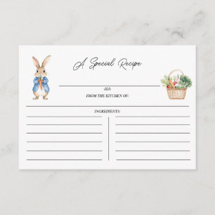 Peter Rabbit Floral Baby shower Receptenverblijf Informatiekaartje