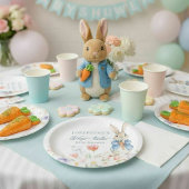 Peter Rabbit Floral Hop-tastic Baby Shower Papieren Bordje