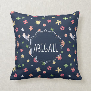 Peter Rabbit   Floral Navy Pattern Kussen