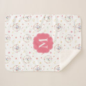 Peter Rabbit | Floral Wreath Pattern Sherpa Deken (Voorkant (horizontaal))