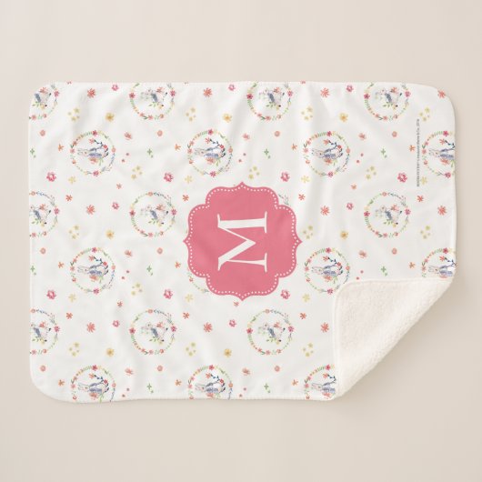 Peter Rabbit | Floral Wreath Pattern Sherpa Deken (Voorkant (horizontaal))