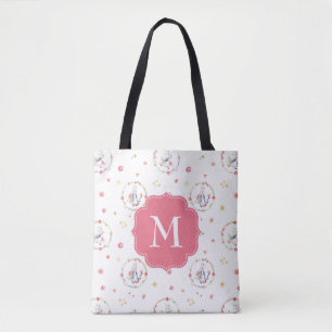 Peter Rabbit   Floral Wreath Pattern Tote Bag