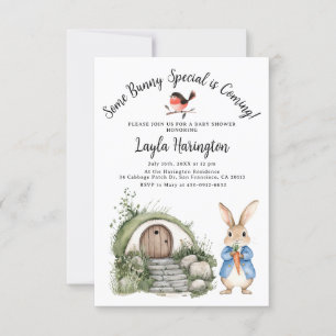 Peter Rabbit Forest Burrow Garden Baby shower Kaart