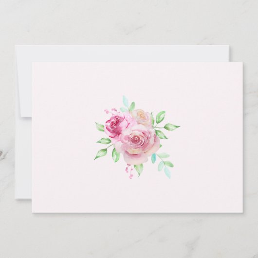 Peter Rabbit Foto | 1e verjaardag roze Kaart (Achterkant)