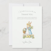 Peter Rabbit Garden Baby shower Bedankkaart (Voorkant)