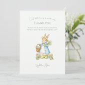 Peter Rabbit Garden Baby shower Bedankkaart (Staand voorkant)