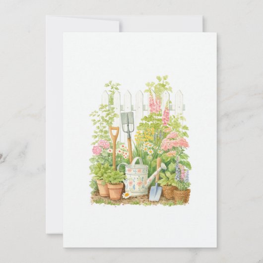 Peter Rabbit Garden Baby shower Bedankkaart (Achterkant)