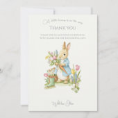 Peter Rabbit Garden Baby shower Bedankkaart (Voorkant)