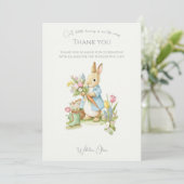 Peter Rabbit Garden Baby shower Bedankkaart (Staand voorkant)