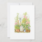 Peter Rabbit Garden Baby shower Bedankkaart (Achterkant)