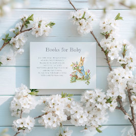 Peter Rabbit Garden Baby shower Boek voor Baby Informatiekaartje